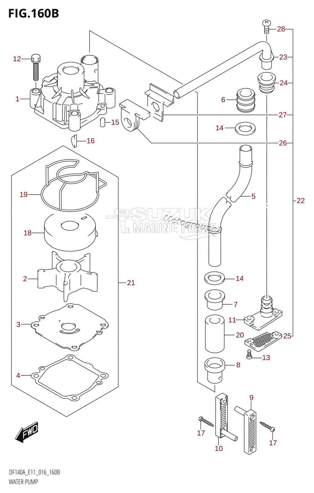 WATER PUMP (DF115AT:E11)