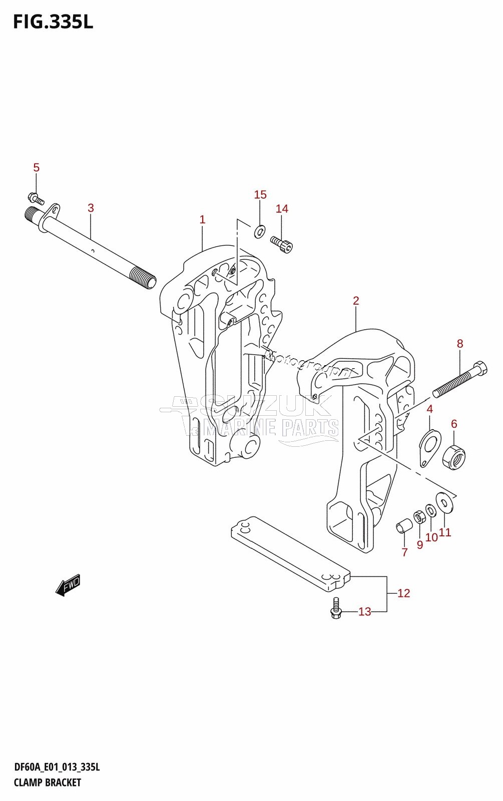 CLAMP BRACKET (DF60ATH:E01)