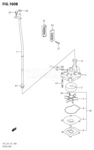 DF25 From 02503F-310001 (E01)  2013 drawing WATER PUMP (DF25R:E01)