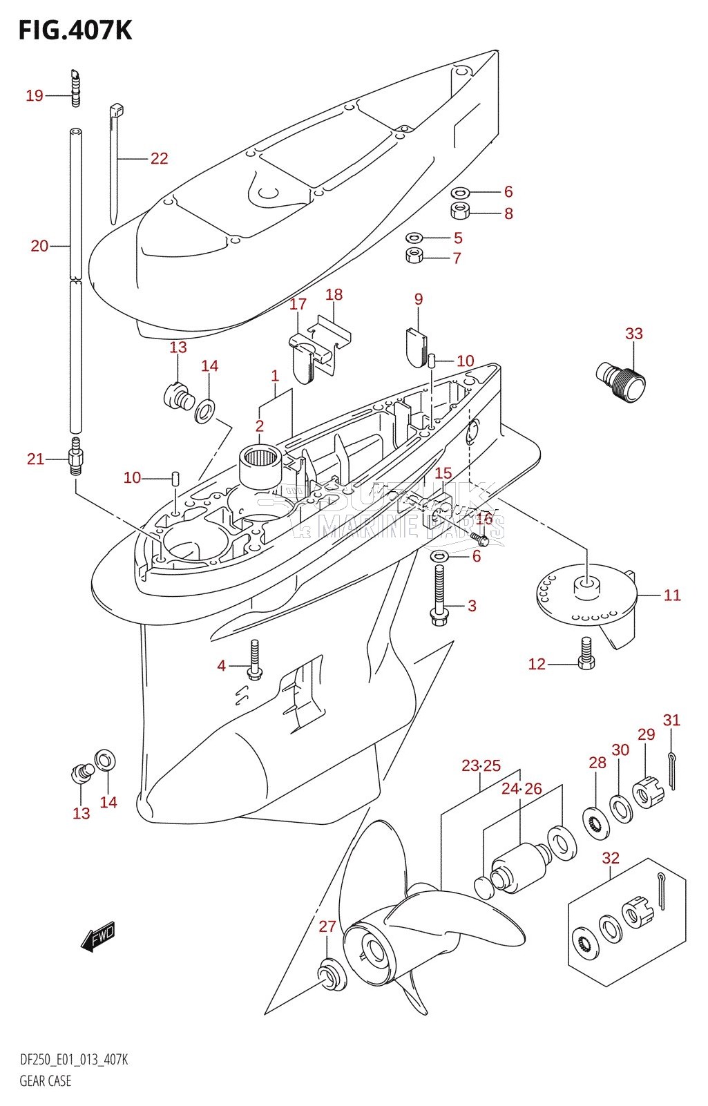 GEAR CASE (DF250T:E40)