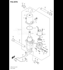 09003F-810001 (2018) 90hp E01 E40-Gen. Export 1 - Costa Rica (DF90AT  DF90ATH) DF90A drawing TRIM CYLINDER