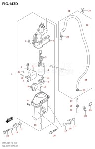 DF175ZG From 17502Z-610001 (E01 E40)  2016 drawing FUEL VAPOR SEPARATOR (DF150TG:E40)