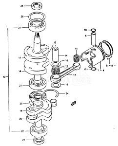 DT20 From 2002-200001 ()  1982 drawing CRANKSHAFT