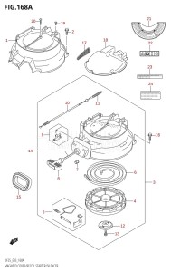 DF25 From 02503F-110001 (E03)  2011 drawing MAGNETO COVER /​ RECOIL STARTER /​ SILENCER