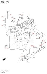 DF150Z From 15002Z-710001 (E03)  2017 drawing GEAR CASE (DF150ST:E03)