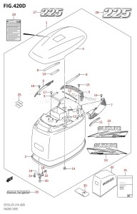 DF225T From 22503F-410001 (E01 E40)  2014 drawing ENGINE COVER (DF225T,DF225Z)