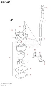 DF150 From 15002F-310001 (E01 E40)  2013 drawing WATER PUMP (DF150Z:E01)