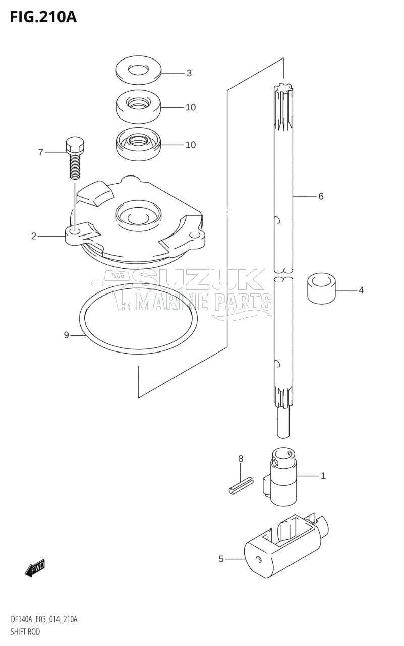 SHIFT ROD (DF100AT:E03)