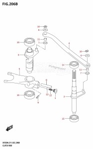 DF350A From 35001F-240001 (E11)  2022 drawing CLUTCH ROD (023)