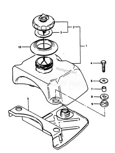 DT7.5 From d-10001 ()  1983 drawing FUEL TANK