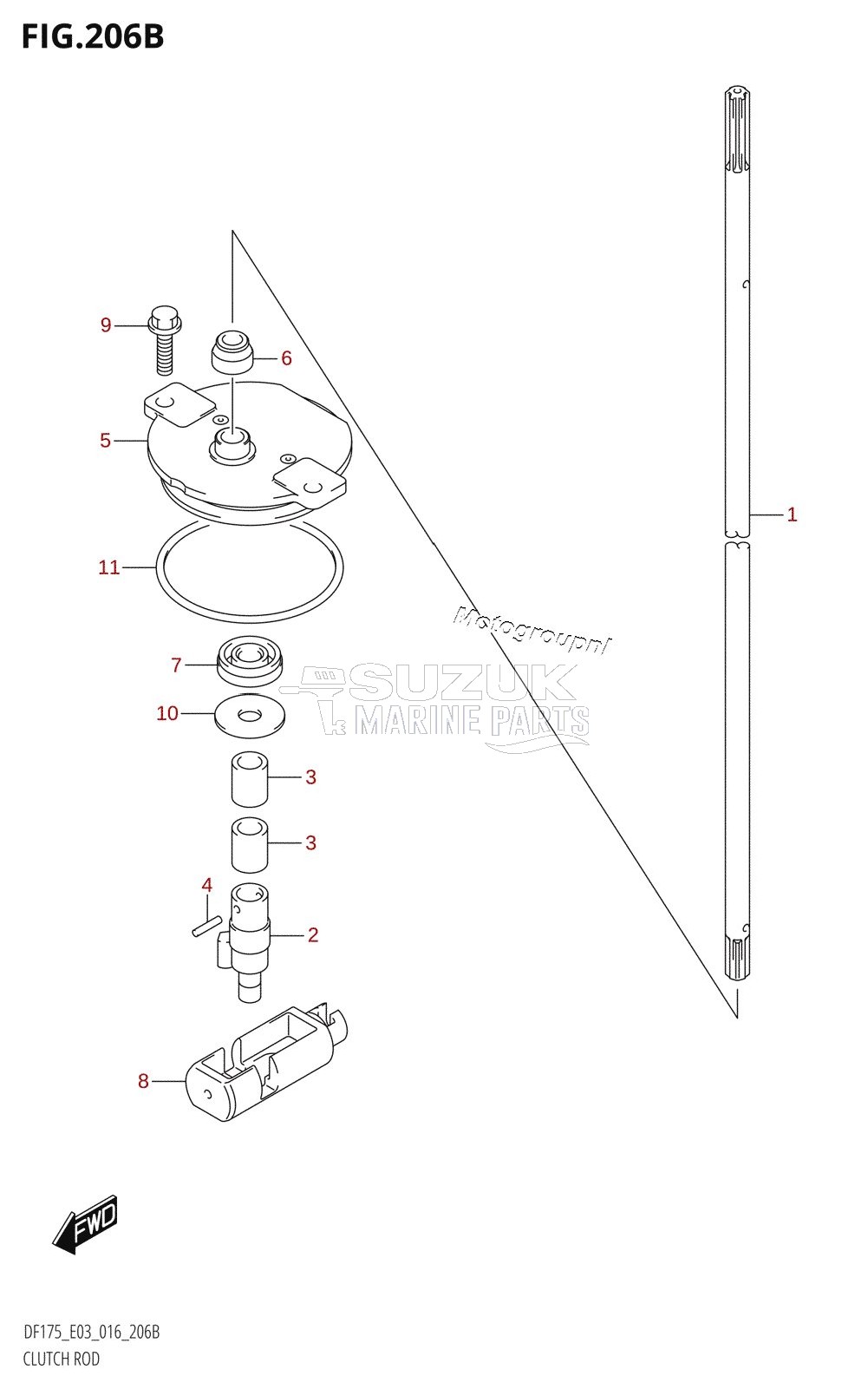 CLUTCH ROD (DF150TG:E03)