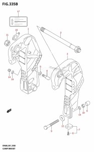 DF50A From 05003F-110001 (E01)  2011 drawing CLAMP BRACKET (DF40AQH,DF40AT,DF50AT,DF50ATH,DF60AQH,DF60AWQH)