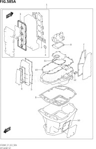 17503P-240001 (2022) 175hp E11-Gen. Export 2 (DF175AP    DF175AP) DF175AP drawing OPT:GASKET SET