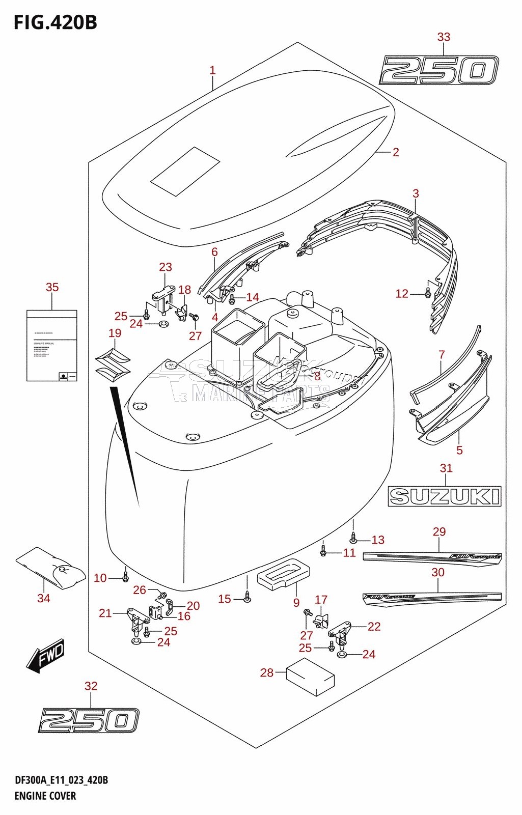 ENGINE COVER (020:DF250A)