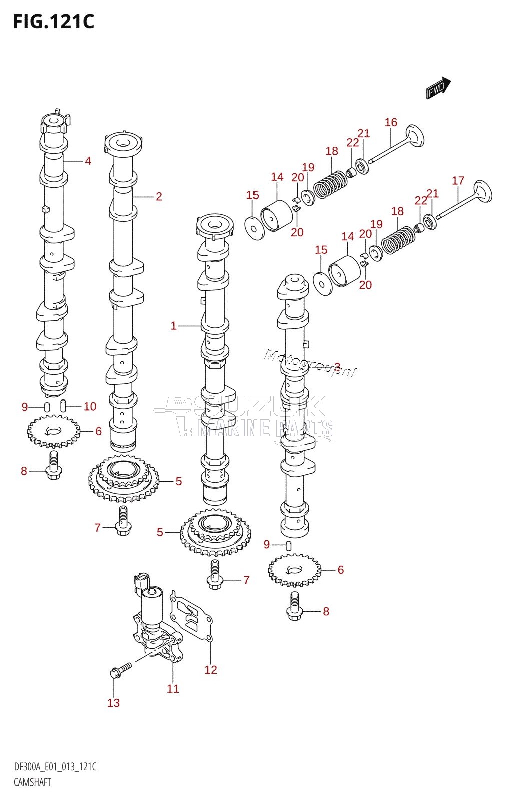 CAMSHAFT (DF250A:E01)