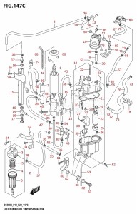 DF250A From 25003P-040001 (E01 E03 E40)  2020 drawing FUEL PUMP /​ FUEL VAPOR SEPARATOR ((022,023):(DF300A,DF250A):(E01,E03,E11))