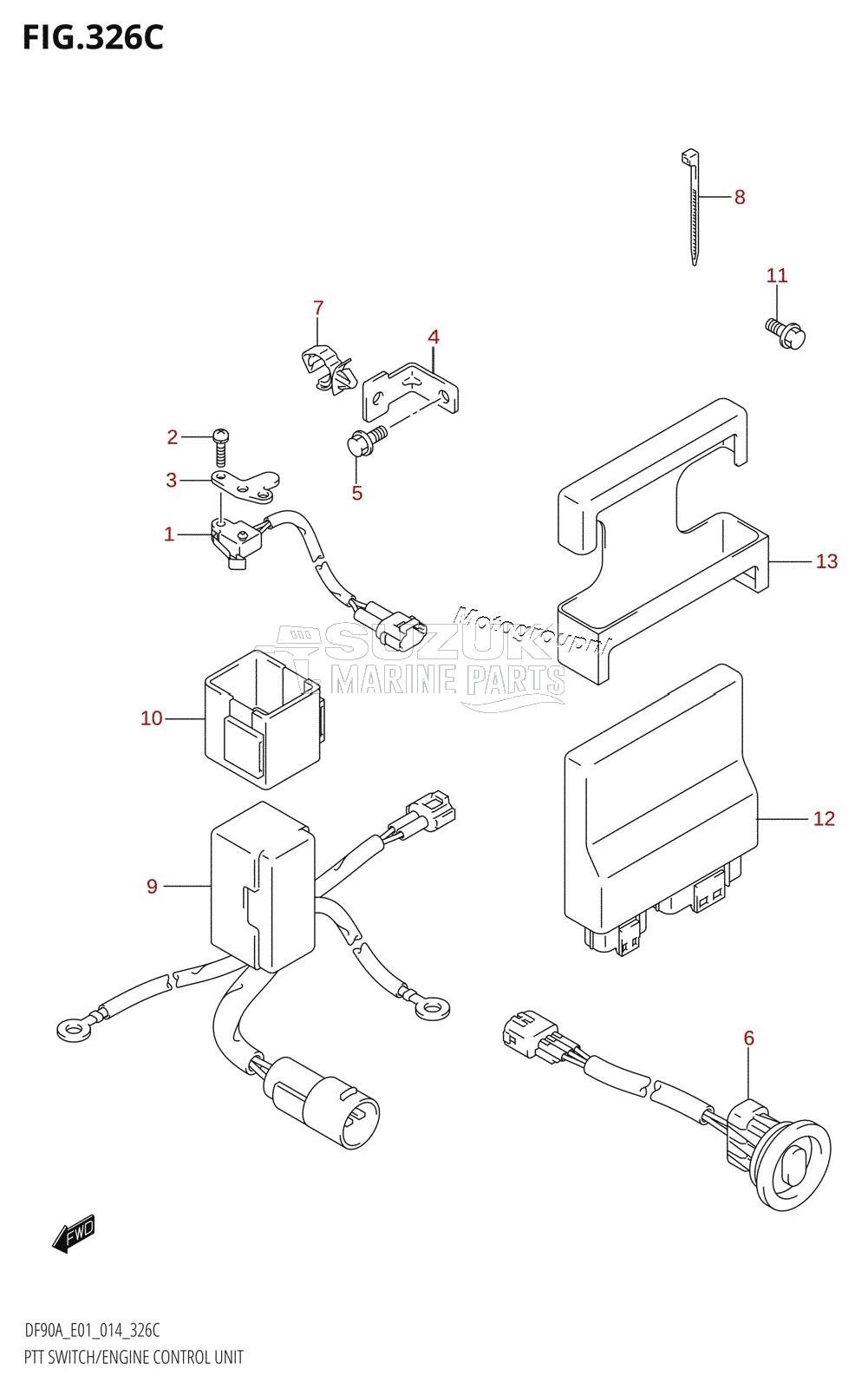 PTT SWITCH /​ ENGINE CONTROL UNIT (DF70ATH:E01)