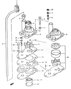 DT8 From 0801-200001 ()  1989 drawing WATER PUMP