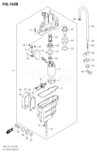 04003F-810001 (2018) 40hp E01-Gen. Export 1 (DF40AQH  DF40AT  DF40ATH) DF40A drawing FUEL VAPOR SEPARATOR (E40)