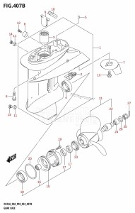 DF250A From 25003P-440001 (E11 - E40)  2024 drawing GEAR CASE (DF25AT,DF25ATH,DF30AT,DF30ATH)