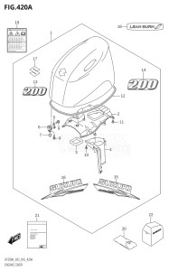 20003F-610001 (2016) 200hp E01 E40-Gen. Export 1 - Costa Rica (DF200AT) DF200A drawing ENGINE COVER (DF200AT:E03)