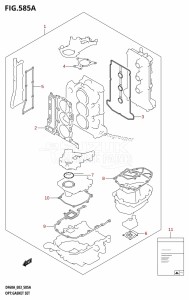 DF50A From 05003F-110001 (E03)  2011 drawing OPT:GASKET SET