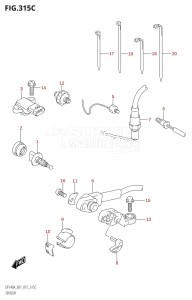 DF100A From 10003F-510001 (E01)  2015 drawing SENSOR (DF115AT:E40)