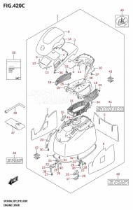 DF350A From 35001F-910001 (E01)  2019 drawing ENGINE COVER (DF325A:E40)