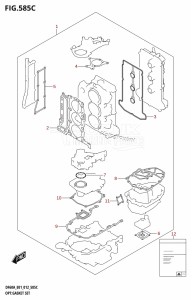 DF40A From 04003F-210001 (E01)  2012 drawing OPT:GASKET SET (DF40AST:E34)