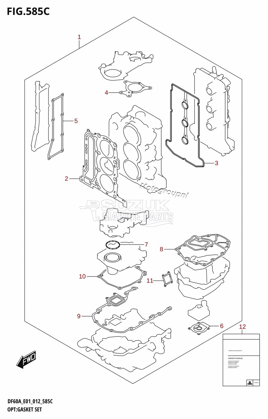 OPT:GASKET SET (DF40AST:E34)