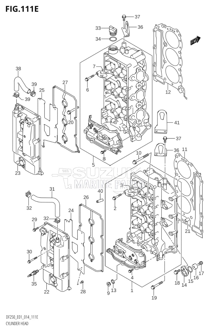 CYLINDER HEAD (DF225T:E01)