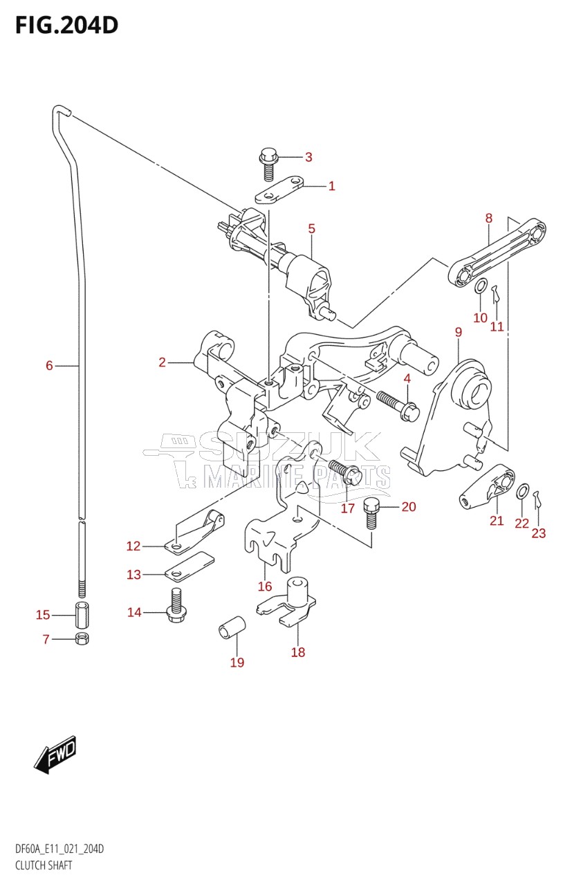 CLUTCH SHAFT ((DF60A,DF60AQH,DF60ATH):E40)