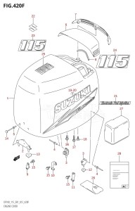 DF115Z From 11502Z-210001 (E01 E40)  2012 drawing ENGINE COVER (DF115Z:E40)