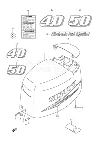 DF 40 drawing Engine Cover