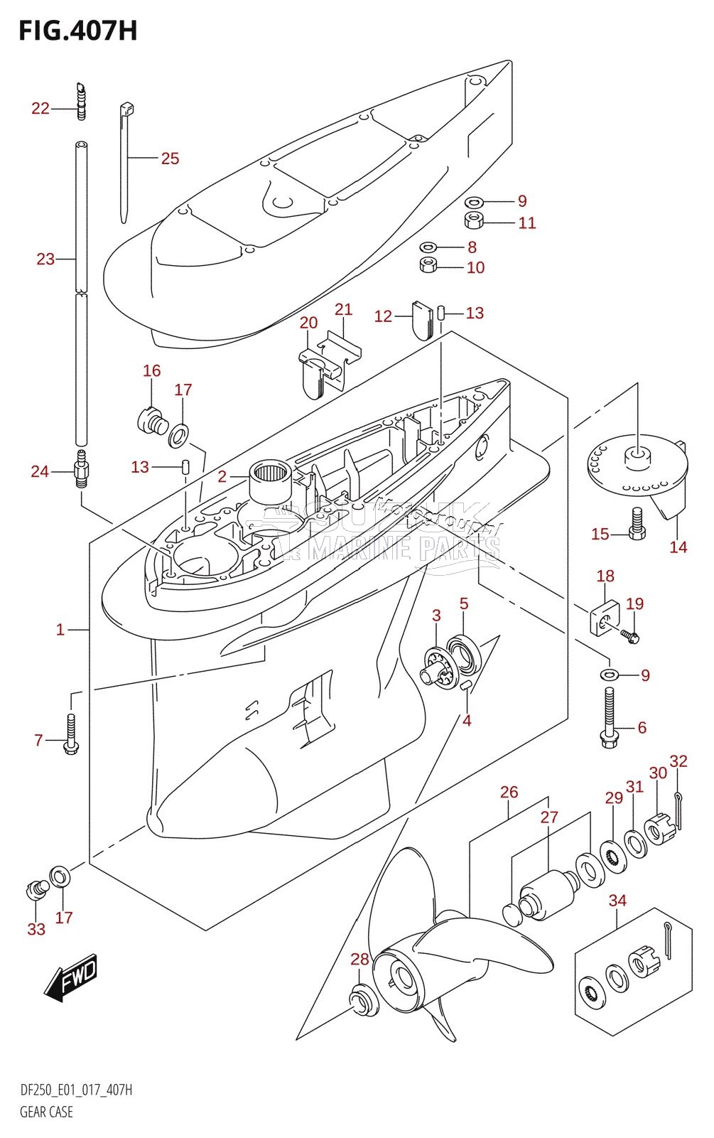 GEAR CASE (DF225Z:E40)