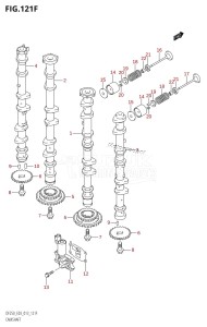 DF200Z From 20002Z-310001 (E03)  2013 drawing CAMSHAFT (DF250Z:E03)