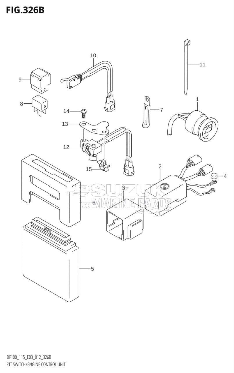 PTT SWITCH / ENGINE CONTROL UNIT (DF115T:E03)