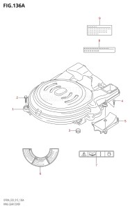 09003F-510001 (2005) 90hp E03-USA (DF90A) DF90A drawing RING GEAR COVER