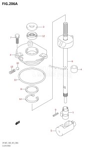 DF140 From 14001F-780001 (E03)  2007 drawing CLUTCH ROD (DF140T:(K2,K3,K4,K5,K6))