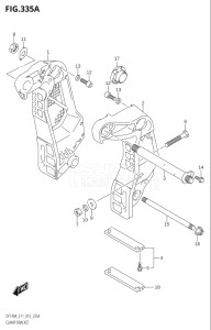 14003Z-610001 (2016) 140hp E11 E40-Gen. Export 1-and 2 (DF140AZ) DF140AZ drawing CLAMP BRACKET (DF100AT:E11)