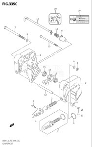 00994F-910001 (2019) 9.9hp P01-Gen. Export 1 (DF9.9A  DF9.9AR) DF9.9A drawing CLAMP BRACKET (DF9.9A:P01)