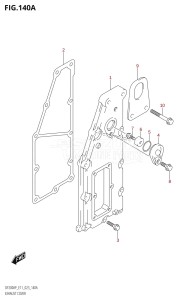 DF150AP From 15003P-040001 (E01 E03 E40)  2020 drawing EXHAUST COVER