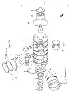 DT100 From 10001-131001 ()  1991 drawing CRANKSHAFT