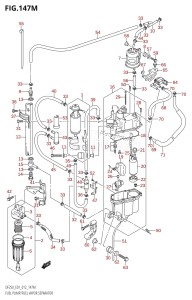 DF225T From 22503F-210001 (E01)  2012 drawing FUEL PUMP /​ FUEL VAPOR SEPARATOR (DF250Z:E40)