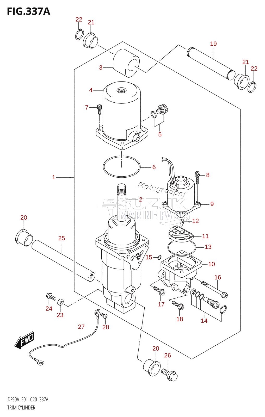 TRIM CYLINDER (DF70A,DF70ATH,DF80A,DF90A,DF90ATH)