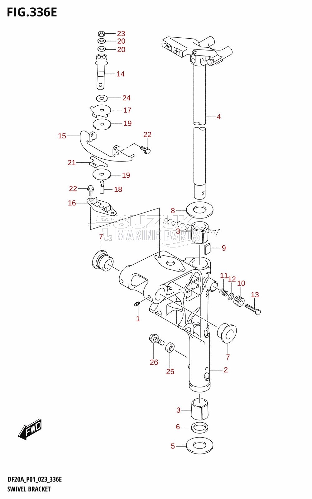 SWIVEL BRACKET (DF9.9BTH,DF20ATH)