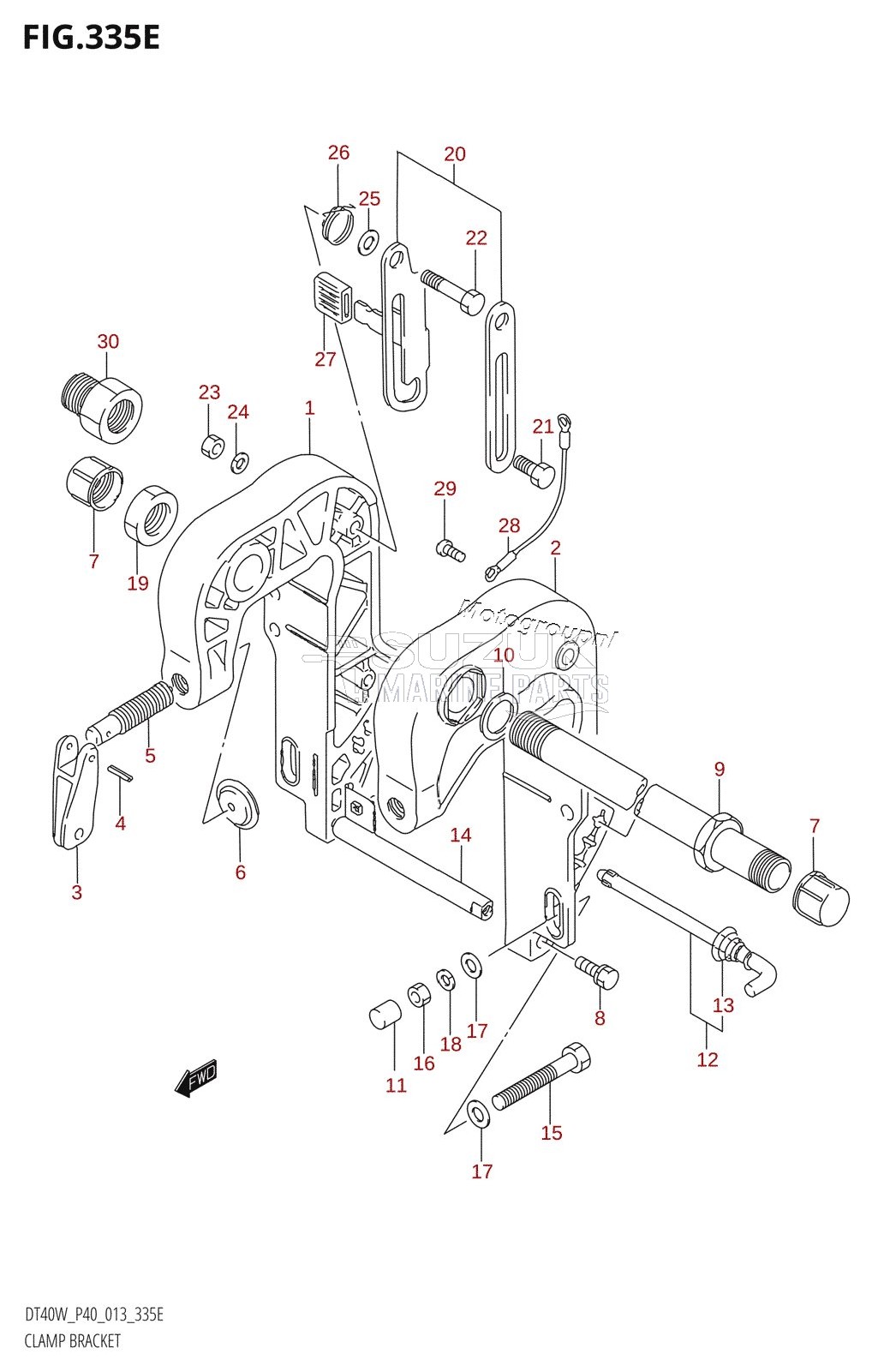 CLAMP BRACKET (DT40WK:P40)