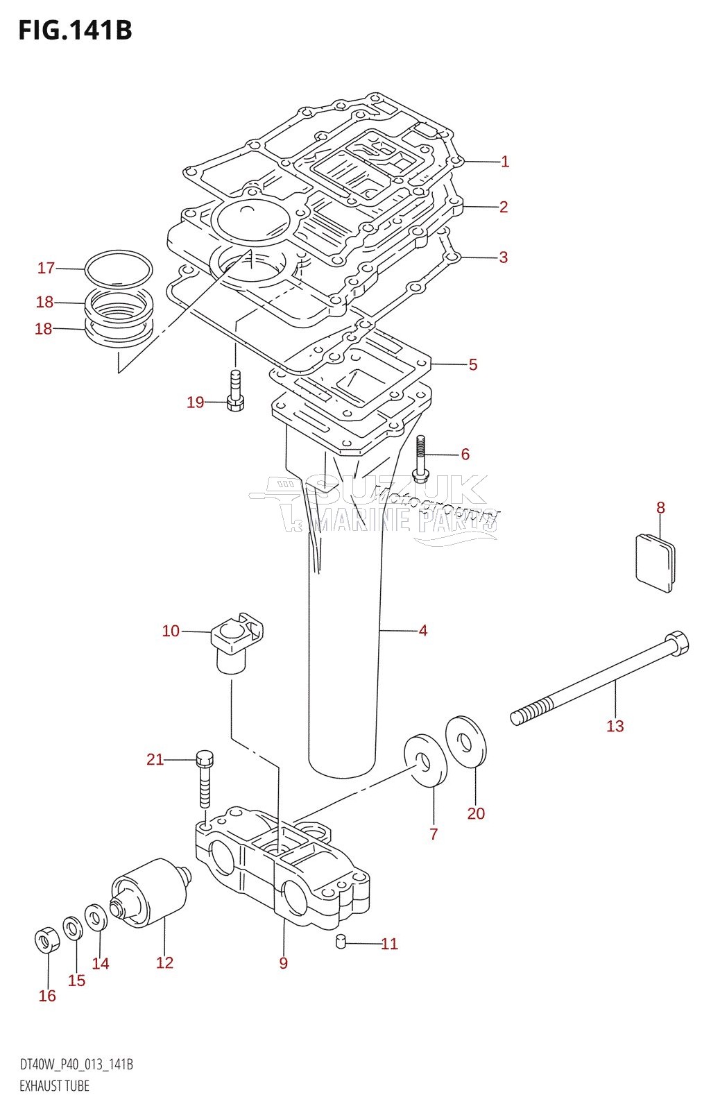 EXHAUST TUBE (DT40W:P90)