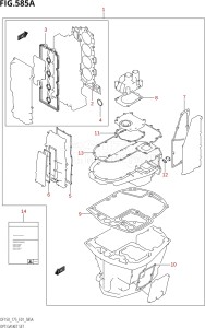 15001Z-880001 (2008) 150hp E01-Gen. Export 1 (DF150ZK8) DF150Z drawing OPT:GASKET SET