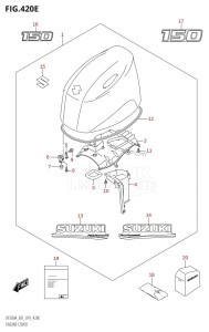 DF150A From 15003F-910001 (E01 E40)  2019 drawing ENGINE COVER (DF150AT:E01,DF150AZ:E01)